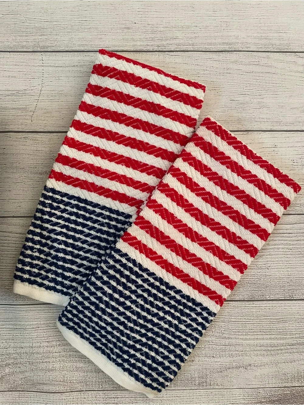 Patriotic American Flag Decor Pillow and Kitchen Towels Set